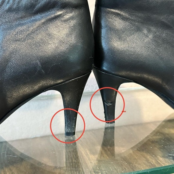 Jeffrey Campbell black leather ankle boots Sonika size 7 - Picture 5 of 7